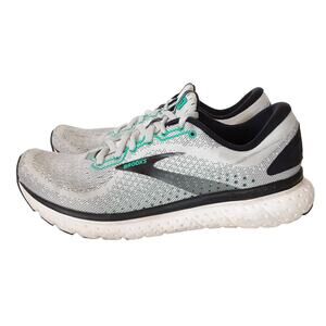 Brooks Glycerin 18 Running Shoes Lace Up White Mesh Sneakers Womens 9